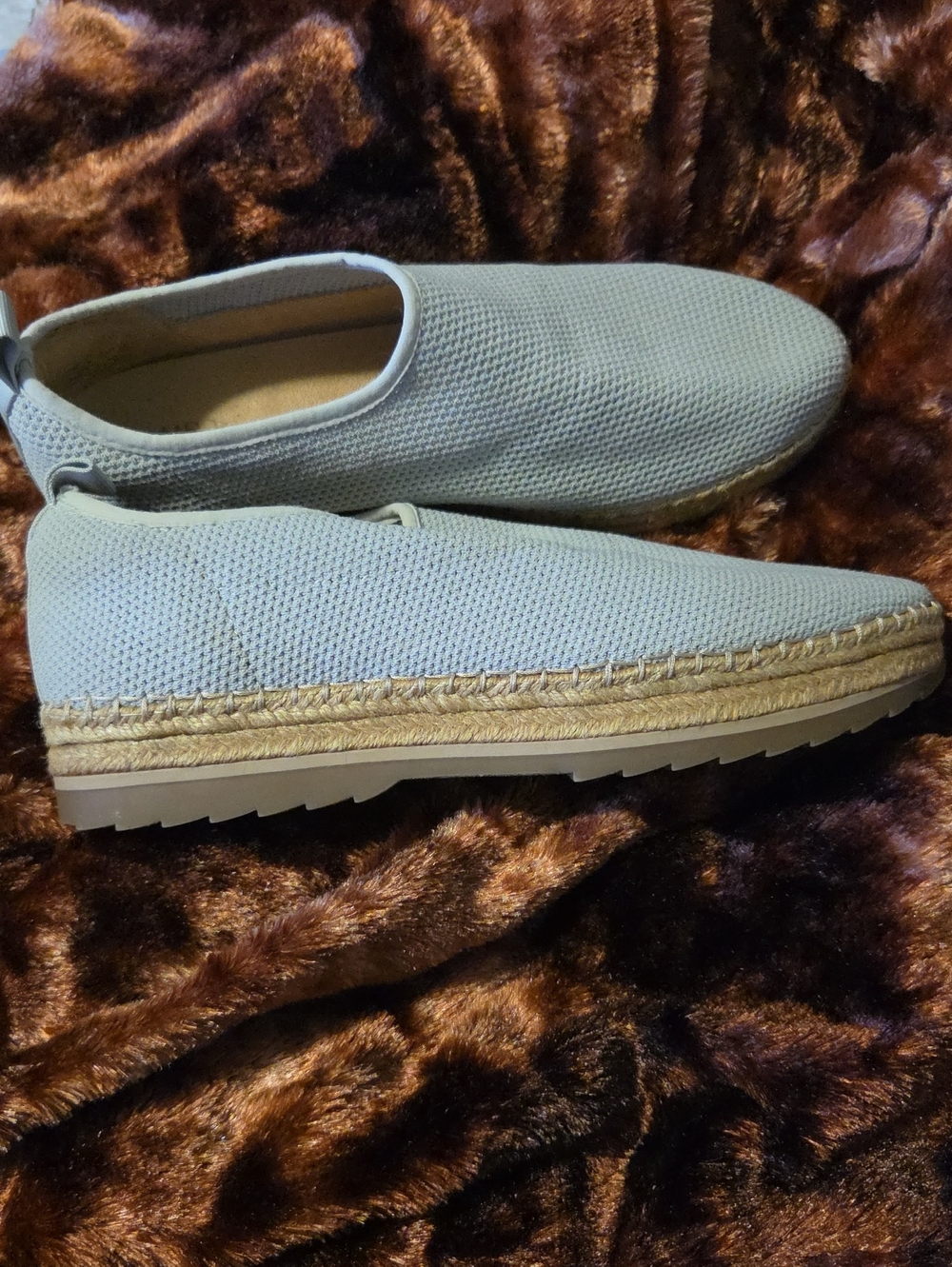 Naturalizer Light Gray Slip-On Espadrille Sneakers